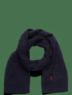 Barn Ralph Lauren Kids Vinteraccessoarer|Halsdukar & Sjalar|Cable-Knit Cotton Scarf - Halsdukar
