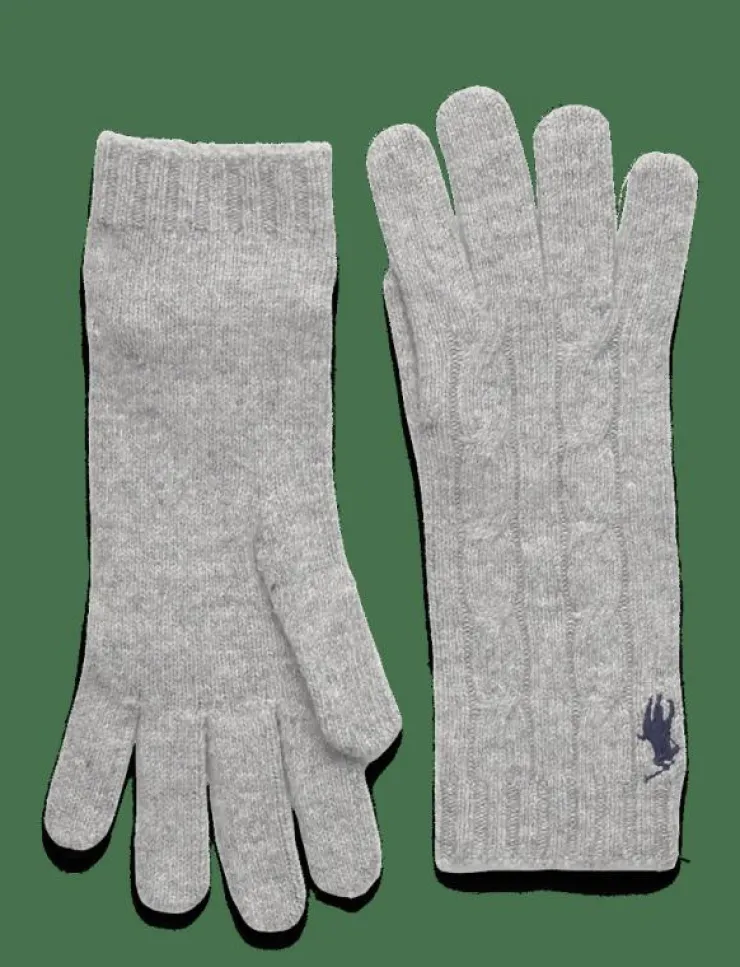 Kvinnor Polo Ralph Lauren Handskar & Vantar|Cable-Knit Wool-Cashmere Gloves - Fingervantar