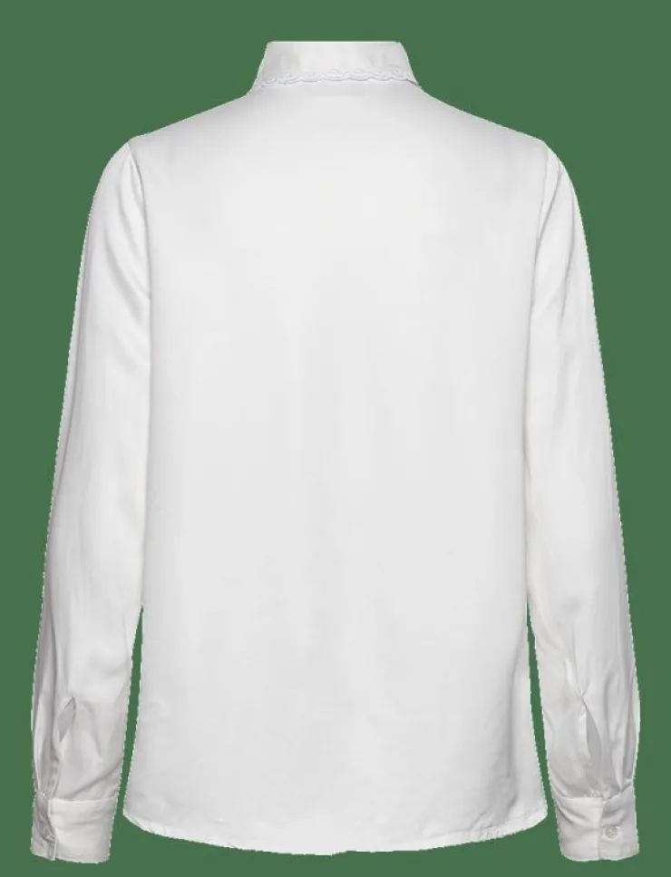 Kvinnor Lexington Clothing Blusar & Skjortor|Candice Embroidered Satin Blouse - Långärmade