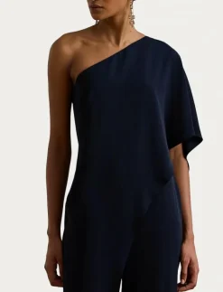 Lauren Ralph Lauren Cape Georgette One-Shoulder Jumpsuit - Jumpsuits|Kvinnor Jumpsuits