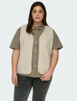 Kvinnor ONLY Carmakoma Västar|CARBELISA TEDDY WAISTCOAT JRS - Stickade västar