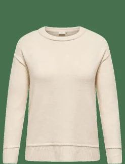 Kvinnor ONLY Carmakoma Sweatshirts|CARHAZEL LIFE LS DETAIL O-NECK BF KNT - Sweatshirts