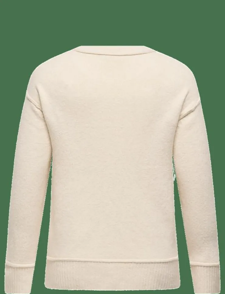 Kvinnor ONLY Carmakoma Sweatshirts|CARHAZEL LIFE LS DETAIL O-NECK BF KNT - Sweatshirts