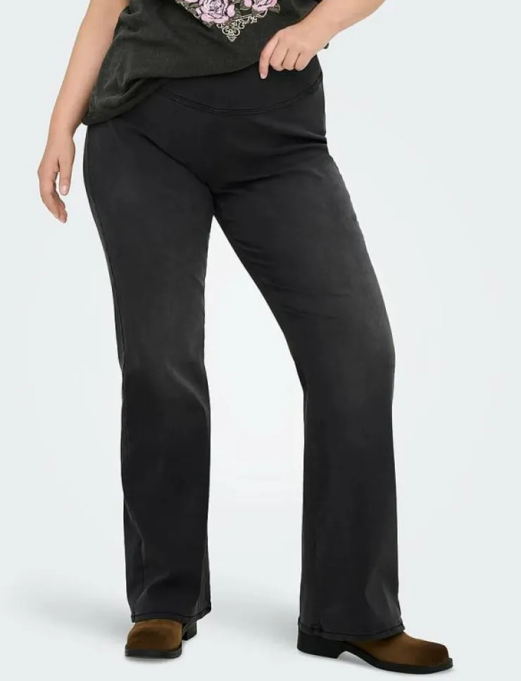 Kvinnor ONLY Carmakoma Leggings & Tights|CARROYAL MID WAIST FLARED LEGGING NOOS - Utsvängda byxor