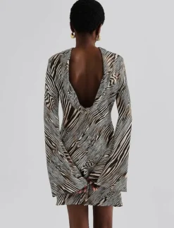 Malina Cezanne Low Back Satin Mini dress - Korta klänningar|Kvinnor Klänningar