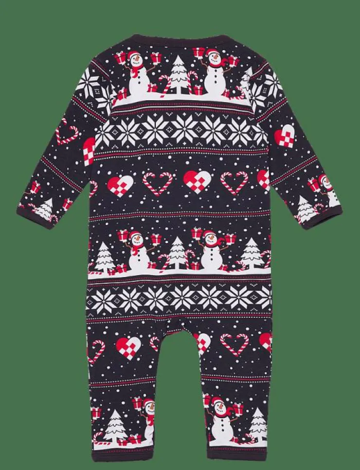 Happy Seasons Christmas heart jumpsuit baby - One-sie|Barn Sovplagg