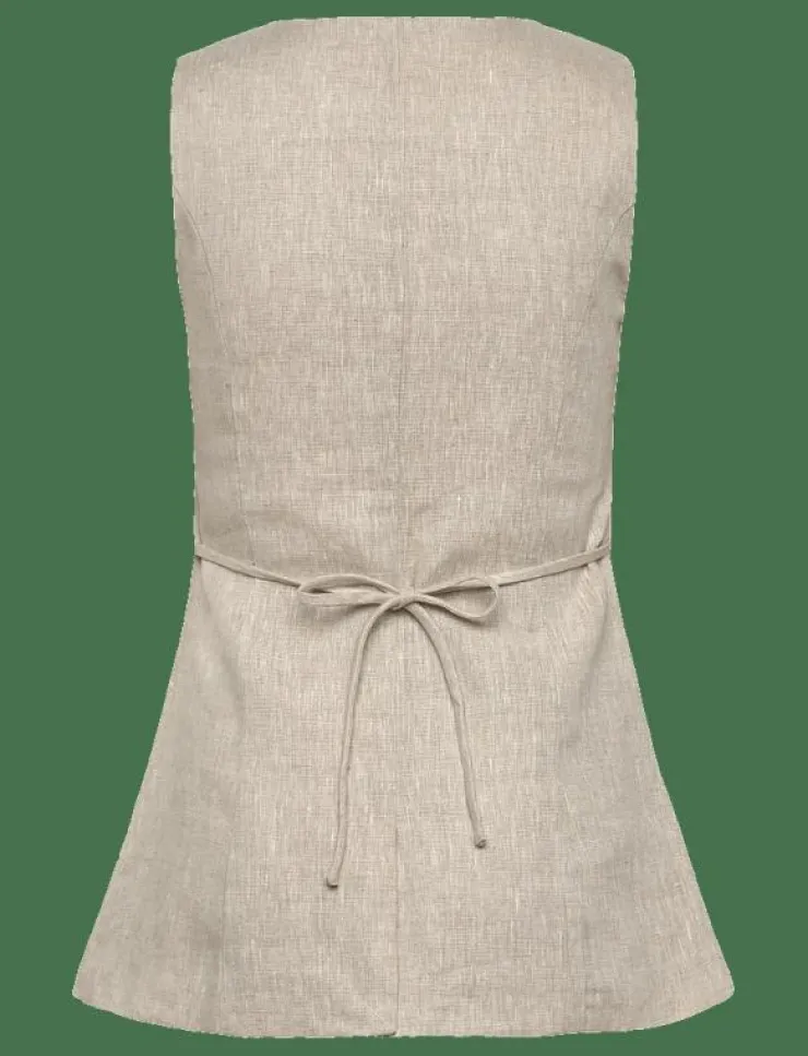 Kvinnor Malina Kavajer|Cielo Linen Vest - Kavajer