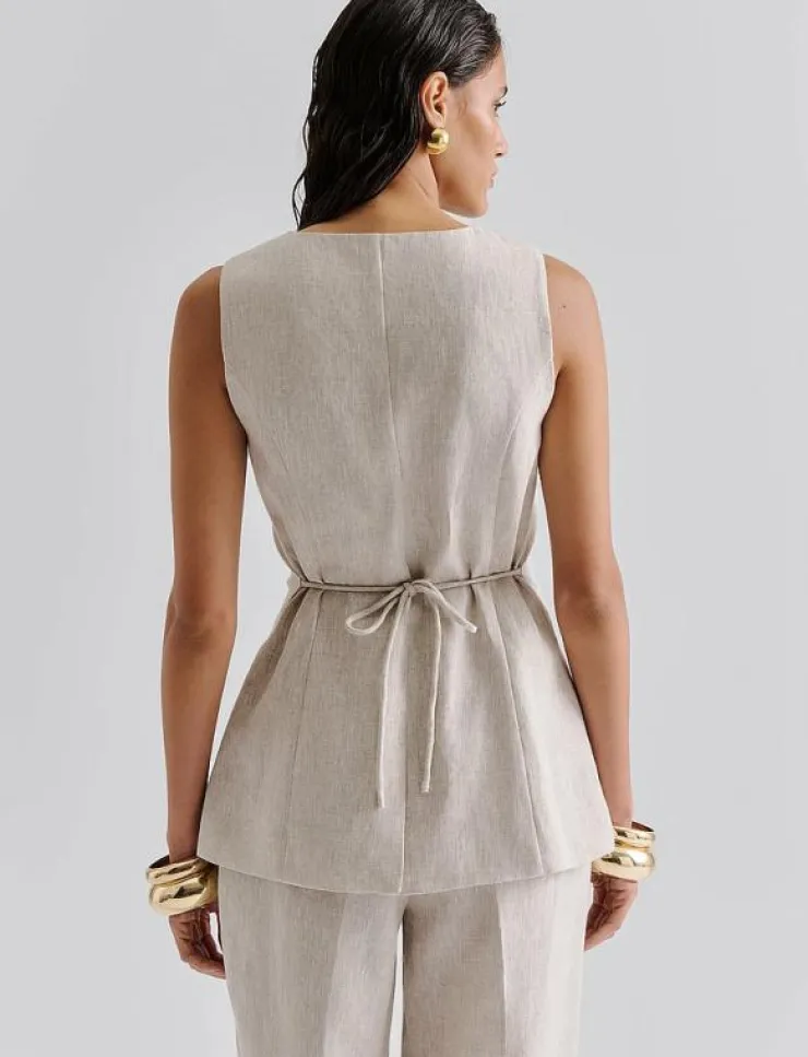 Kvinnor Malina Kavajer|Cielo Linen Vest - Kavajer