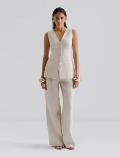 Kvinnor Malina Kavajer|Cielo Linen Vest - Kavajer