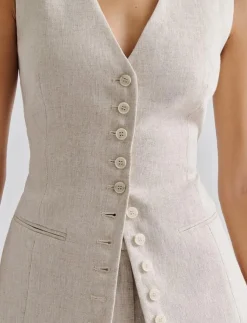 Kvinnor Malina Kavajer|Cielo Linen Vest - Kavajer