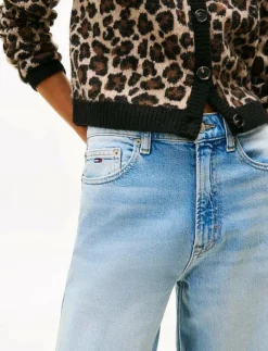 Tommy Jeans CLAIRE HR WD BI0112 CO - Vida byxor|Kvinnor Denimkläder|Jeans