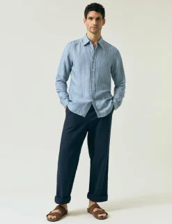 Lexington Clothing Skjortor|Classic Hemp Striped Shirt - Randiga skjortor