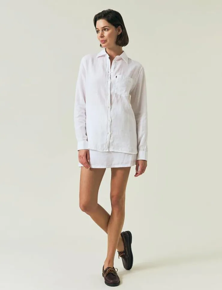 Kvinnor Lexington Clothing Blusar & Skjortor|Classic Linen Shirt - Linneskjortor