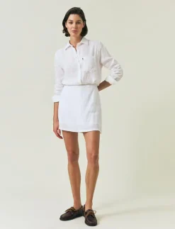 Kvinnor Lexington Clothing Blusar & Skjortor|Classic Linen Shirt - Linneskjortor