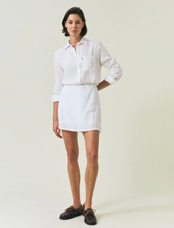 Kvinnor Lexington Clothing Blusar & Skjortor|Classic Linen Shirt - Linneskjortor