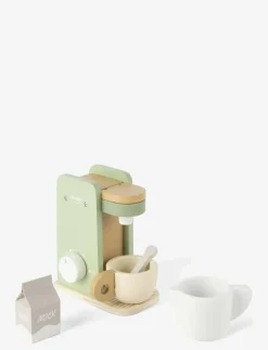 Barn Dantoy Leksakskök & Tillbehör|COFFEE MACHINE WOOD IN GIFT BOX 5 PARTS - Leksakskök & Tillbehör