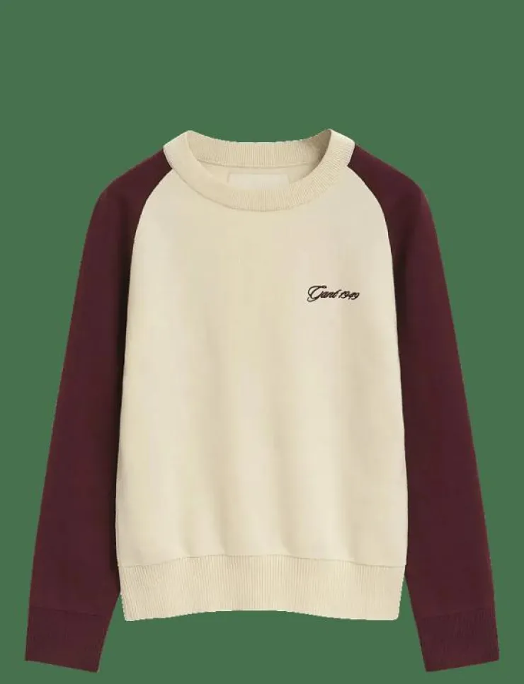 GANT COLOR BLOCKED COTTON C-NECK - Sweatshirts|Kvinnor Sweatshirts