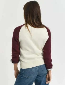 GANT COLOR BLOCKED COTTON C-NECK - Sweatshirts|Kvinnor Sweatshirts