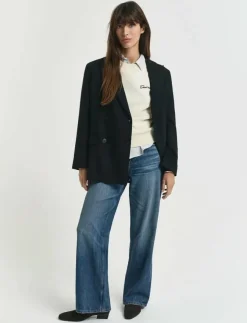 GANT COLOR BLOCKED COTTON C-NECK - Sweatshirts|Kvinnor Sweatshirts