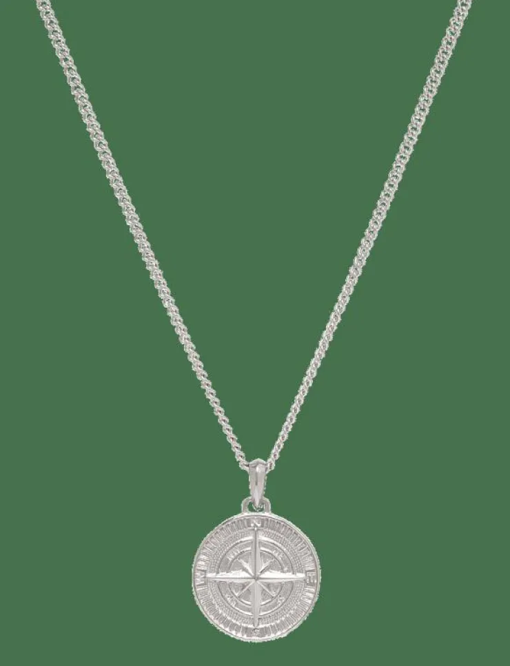 Samie Compas - Necklace with medallion Steel - Halsband| Smycken