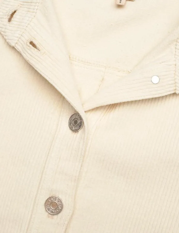Kvinnor Stella Nova Overshirts|Corduroy shirt with belt - Långärmade