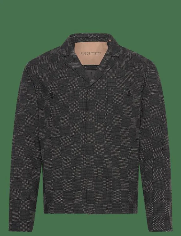 Rue de Tokyo COSIMO JAPANESE SASHIKO CHECK - Jackor & rockar| Overshirts