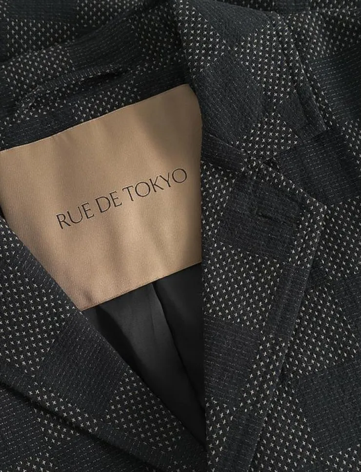 Rue de Tokyo COSIMO JAPANESE SASHIKO CHECK - Jackor & rockar| Overshirts