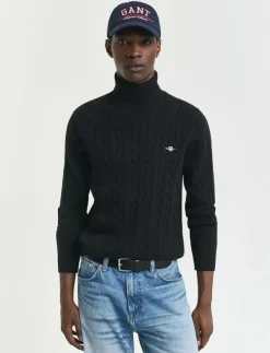 GANT Stickat|COTTON CABLE TURTLE NECK - Polokrage