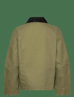 Kvinnor Mango Overshirts|Cotton jacket with contrasting collar - Tunna jackor