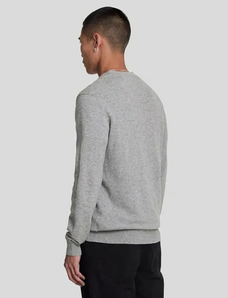 Lyle & Scott Cotton Merino V Neck Jumper - V-ringat| Stickat