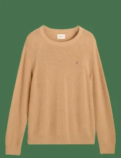 GANT COTTON WOOL RIB C-NECK - Rundhalsad| Stickat