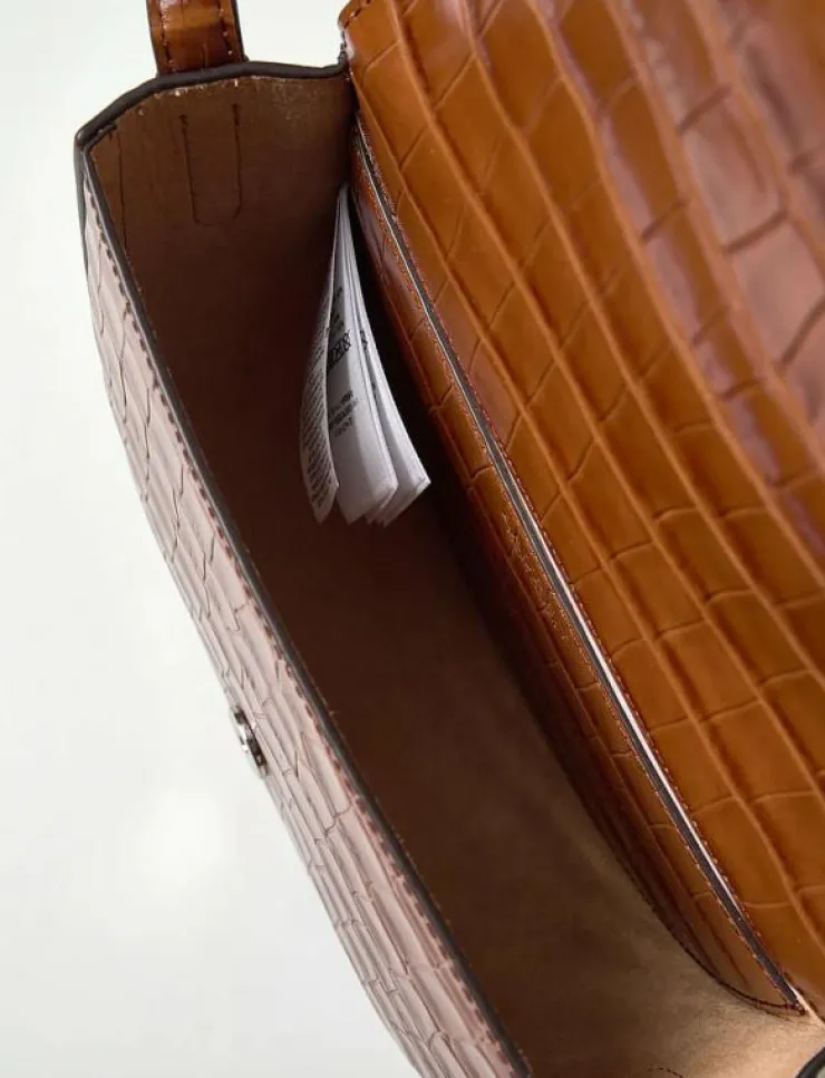 Kvinnor Lauren Ralph Lauren Crossbody Bags|Axelremsväskor|Croc-Embossed Medium Witley Crossbody - Crossbody Bags