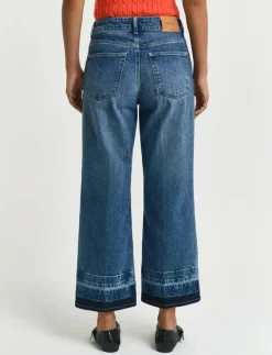 GANT CROPPED FLARE HEM DETAIL JEANS - Utsvängda jeans|Kvinnor Denimkläder|Jeans