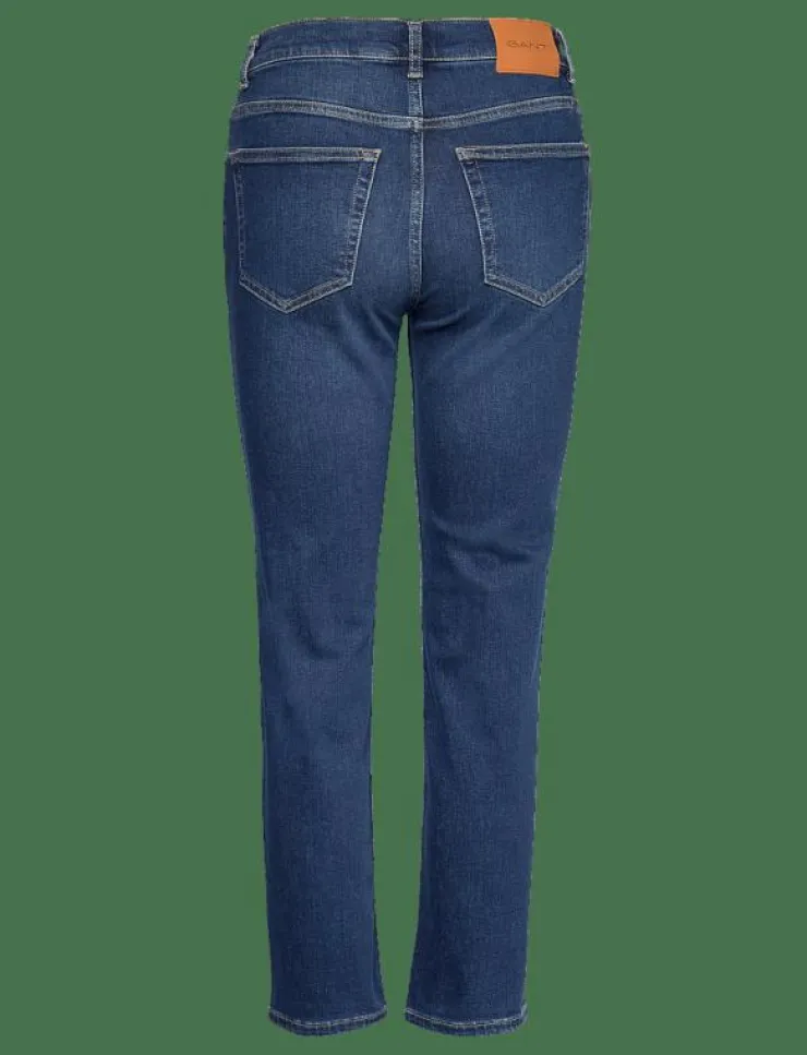 Kvinnor GANT Jeans|CROPPED SLIM STRETCH JEANS - Slim jeans