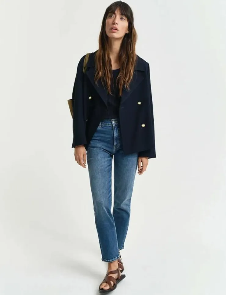 GANT CROPPED SLIM STRETCH JEANS - Slim jeans|Kvinnor Denimkläder