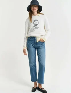 Kvinnor GANT Denimkläder|Jeans|CROPPED STRAIGHT JEANS - Straight jeans