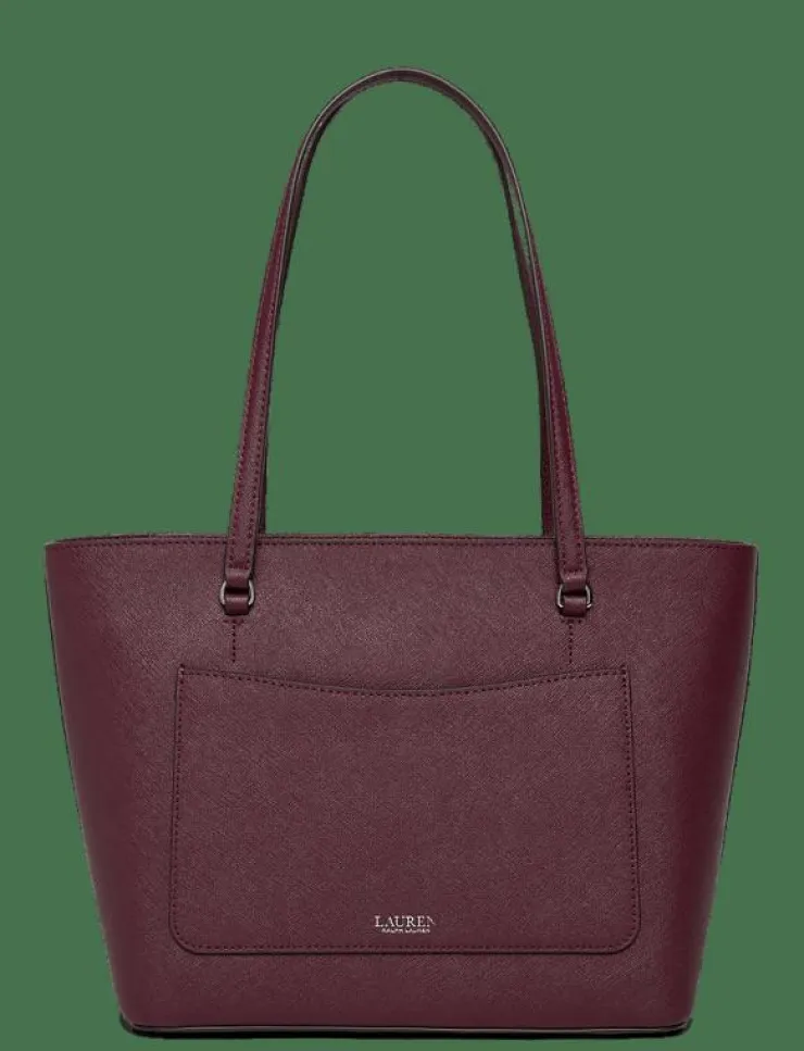 Lauren Ralph Lauren Crosshatch Leather Medium Karly Tote - Shoppers|Kvinnor Shoppingväskor & Totes|Handväskor