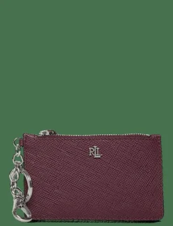 Kvinnor Lauren Ralph Lauren Plånböcker & Korthållare|Nyckelringar|Crosshatch Leather Zip Card Case - Korthållare