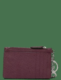 Kvinnor Lauren Ralph Lauren Plånböcker & Korthållare|Nyckelringar|Crosshatch Leather Zip Card Case - Korthållare