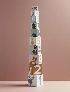 Kid's Concept Cubes paper 1-10 EDVIN - Stapelbara klossar|Barn Babyleksaker|Babyleksaker