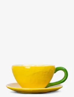 Byon Muggar & Koppar|Cup and plate Lemon - Kaffekoppar