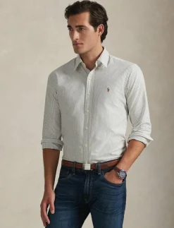 Polo Ralph Lauren Custom Fit Striped Oxford Shirt - Randiga skjortor| Skjortor