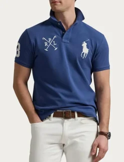 Polo Ralph Lauren Custom Slim Fit Big Pony Mesh Polo Shirt - Kortärmade pikéer| Pikéer