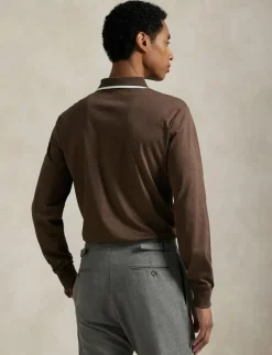 Polo Ralph Lauren Pikéer|Custom Slim Fit Soft Cotton Polo Shirt - Långärmade pikéer