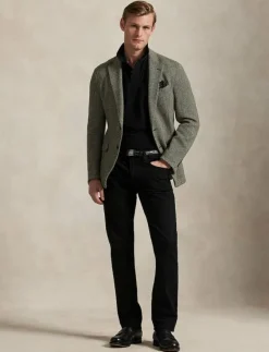 Polo Ralph Lauren Custom Slim Plaid-Trim Mesh Polo Shirt - Kortärmade pikéer| Pikéer