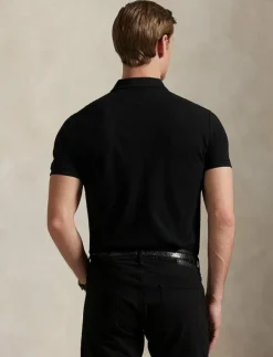 Polo Ralph Lauren Custom Slim Plaid-Trim Mesh Polo Shirt - Kortärmade pikéer| Pikéer