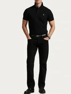 Polo Ralph Lauren Custom Slim Plaid-Trim Mesh Polo Shirt - Kortärmade pikéer| Pikéer
