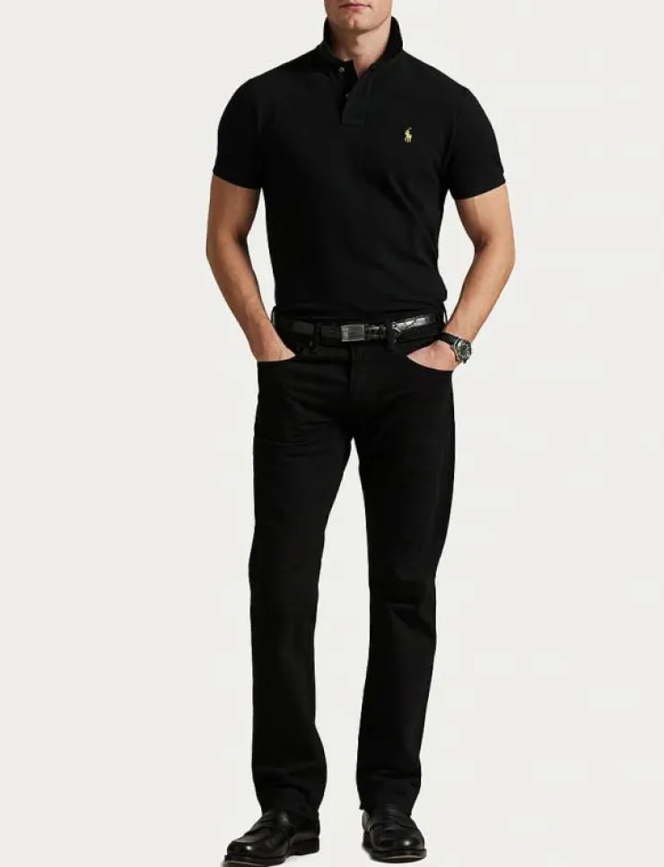 Polo Ralph Lauren Custom Slim Plaid-Trim Mesh Polo Shirt - Kortärmade pikéer| Pikéer