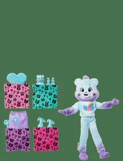 Barbie Cutie Reveal Care Bears Doll & Accessories, Series 2 Dream Bright Bear with 10 Surprises - Dockor|Barn Dockor & Tillbehör
