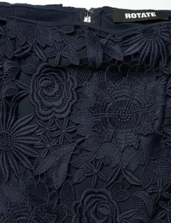 Kvinnor ROTATE Birger Christensen Kjolar|3D LACE PENCIL SKIRT - Midi kjolar